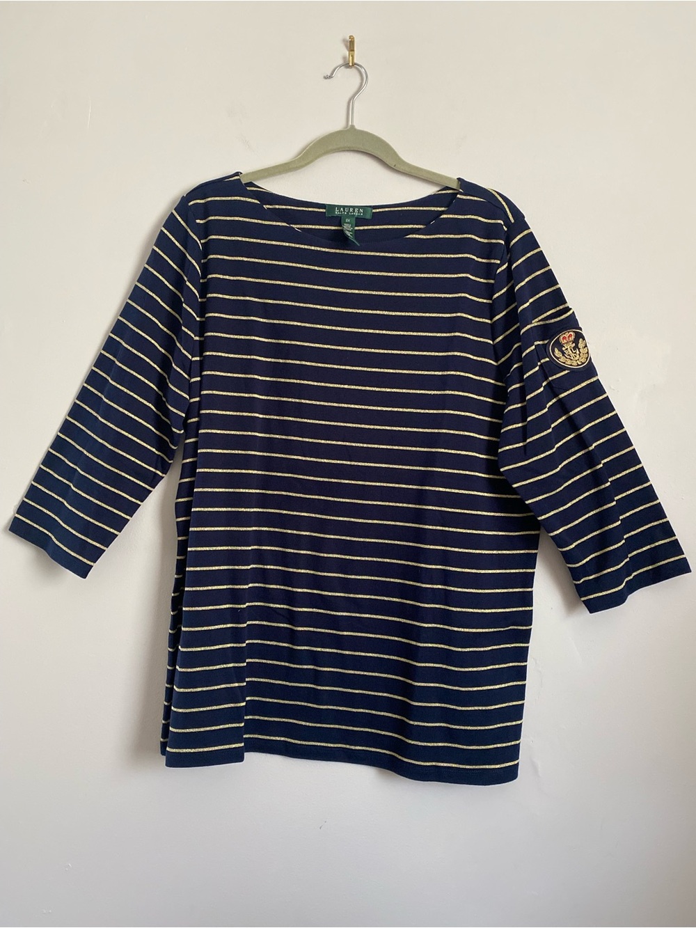 Ralph Lauren Top 2X Nautical Preppy Casual Old Money Quiet Luxury Teacher Classy